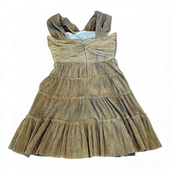 Layered With Love - Elegant Gold Mini Dress Size S - Picture 2 of 9